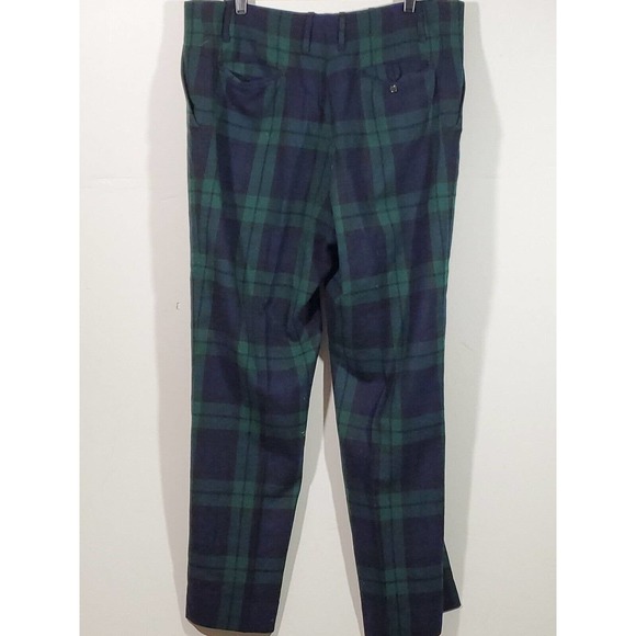 Scotch Green Plaid Tartan Wool Men's Pants For Crafting - Picture 7 of 8
